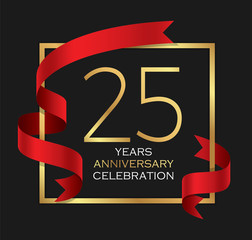 Wall Mural - 25th years anniversary celebration background