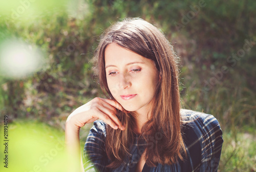 Fotomural Young Beautiful Women Outdoors in Summer - Natural beauty