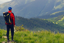 Adventurer On The Green Mountain Slope