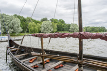 Deck Of An Ancient Russian Ship - Rooks, With Wooden Oars