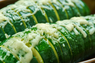 Poster - Garlic Parmesan Hasselback Zucchini