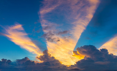 sky and cloud ,abstract light , sunset