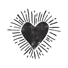 Hand Drawn Grunge Love Heart