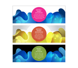 Wall Mural - set of abstract banner background designs in vector format, for your design needs such us promotiona