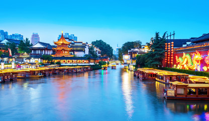 Nanjing Confucius Temple night view