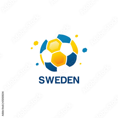 Abstract Sweden Football Logo Designs Vector Soccer Championship Banner Vector Stock Vector Adobe Stock