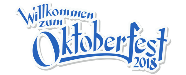 Wall Mural - Header with text Oktoberfest 2018