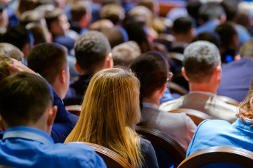 Wall Mural - people attend business conference in the congress hall