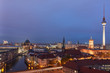 Berlin City nachts mit Fernsehturm und Berliner Dom