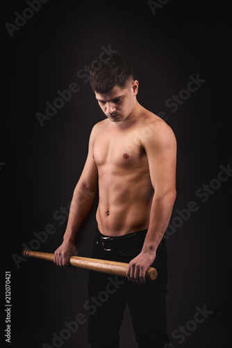 picture Fighting Baseball Bat Poses adobe stock