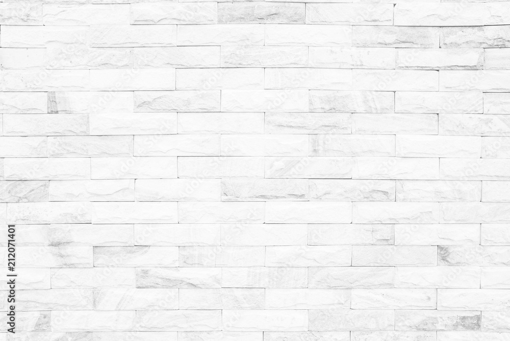Fototapeten Cream And White Brick Wall Texture Background