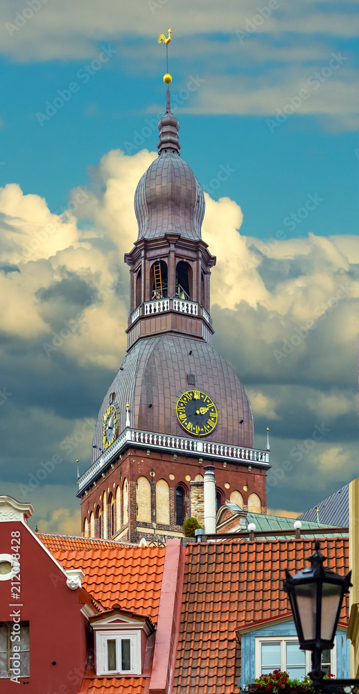 Major Buildings Riga Dome cathedral church is one of the oldest and biggest medieval ...
