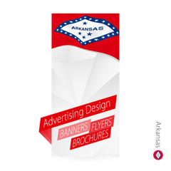 Wall Mural - Vector abstract banner template for US state Arkansas.