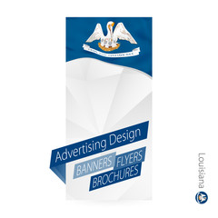 Wall Mural - Vector abstract banner template for US state Louisiana.