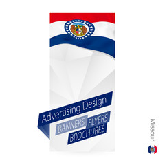 Wall Mural - Vector abstract banner template for US state Missouri.