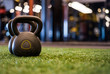 tire at crossfit gym kettlebell dumbells scenario academy workout