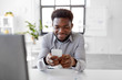 © Syda Productions - business, people and technology concept - african american businessman with smartphone at office