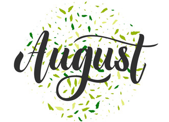 August Hand Drawn Lettering.