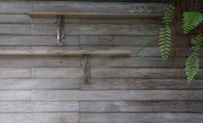 Shelf wooden two storey flowerpot decorated to look beautiful, modern style.