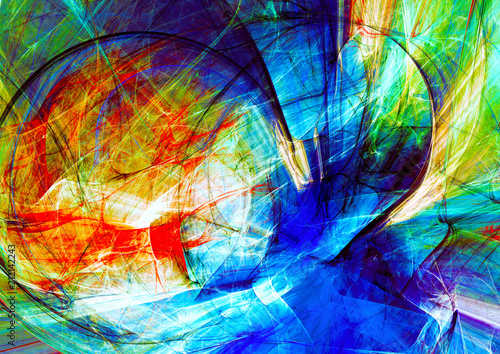 Bright color motion composition. Abstract beautiful multicolor painting color...