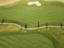 Aerial View Of Golf Course In Europe