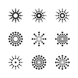 Fototapeta Dinusie - Halftone dots forms