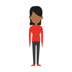 Woman afro cartoon isolated vector illustration graphic design