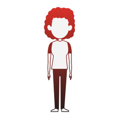 Woman afro cartoon isolated vector illustration graphic design