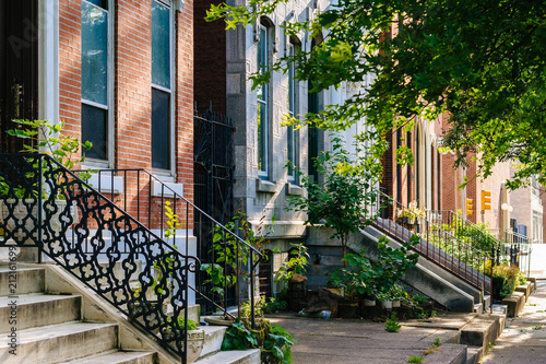 Fotomural Row houses in Spring Garden, Philadelphia, Pennsylvania