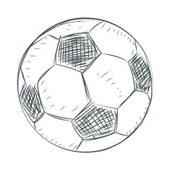 Poster - soccer ball sketch