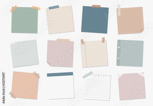 Cuadros en Lienzo Collection of sticky note illustrations