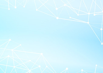Wall Mural - molecular connection concept blue graphic abstract background layout