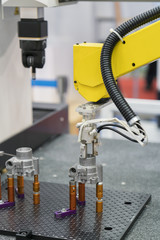 Wall Mural - robot arm auto load and unload cnc turning part