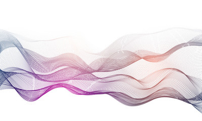 Shiny wavy structure of Blockchain network made with tiny particals for data and technology concept.