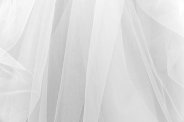 White tulle chiffon bridal veil texture background wedding concept