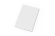 Blank white reinforced A4 single pocket folder on isolated white background, 3d illustration