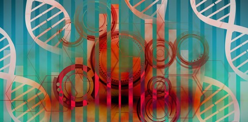 Wall Mural - composite image of statistical graph