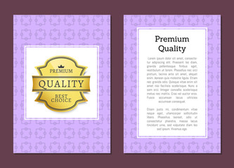 Wall Mural - Premium Quality Golden Label Cover Design Template