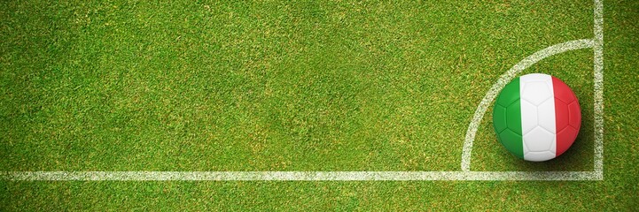 Sticker - Composite image of football in italy colours