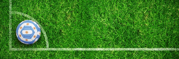 Poster - Composite image of football in argentinian colours