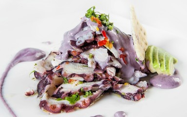 Pulpo al Olivo, traditional dish of Peruvian cuisine