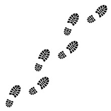 Human Footprints. Man's Tracks. Vector Illustration