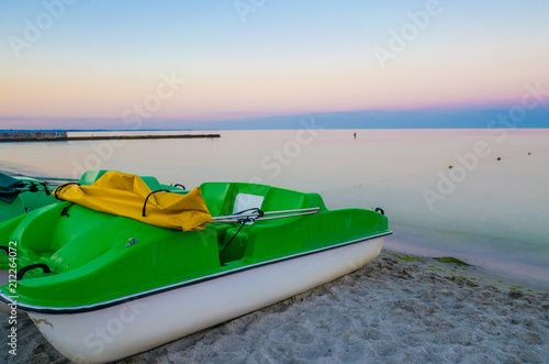 Photographie Seascape during the sunset in the Odesa of Ukraine
