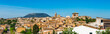 Old village scenery of Montuiri, old small town on Majorca, panoramic view