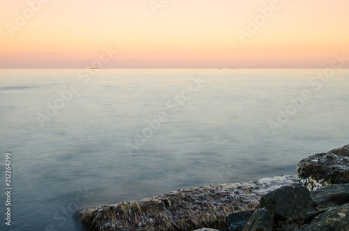Photographie Seascape during the sunset in the Odesa of Ukraine