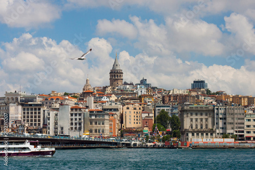 Plakat Widok na miasto Istambuł z promu