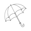 Umbrella cartoon illustration isolated on white background for children color book