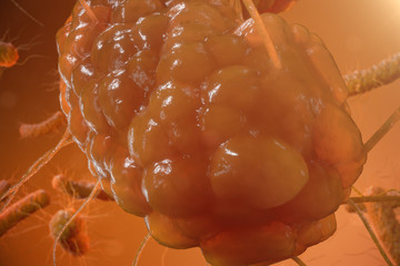Wall Mural - 3d illustration viral infection causing chronic disease. hepatitis viruses, influenza virus h1n1, fl
