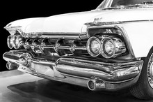 Classic American Car In Black And White