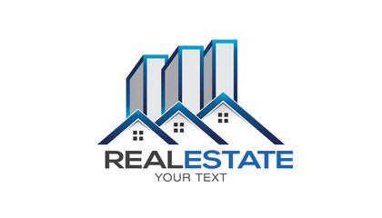 Wall Mural - Real Estate Houses and High rise Vector logo design